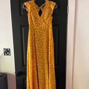Mustard yellow maxi dress